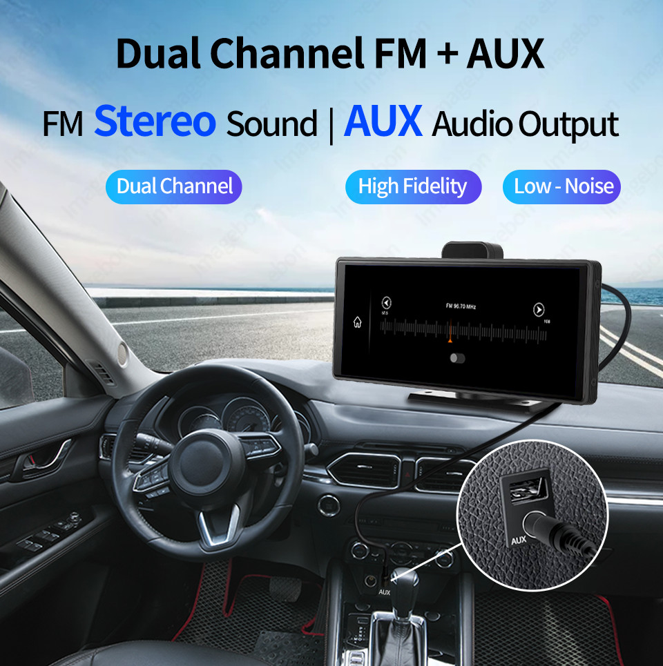4K Android Auto ADAS WiFi Dash Cam AUX FM GPS 10,26