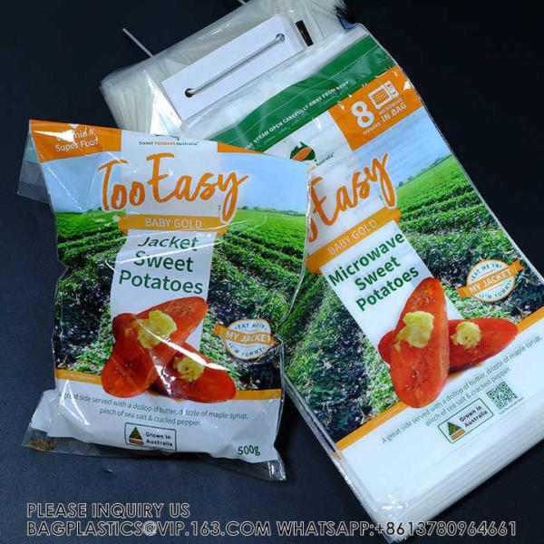 Wicket Bag For Vegetable Packaging Factory Recycle PE laminated PET vegetable bag, fruit pouch, bread bag pack
