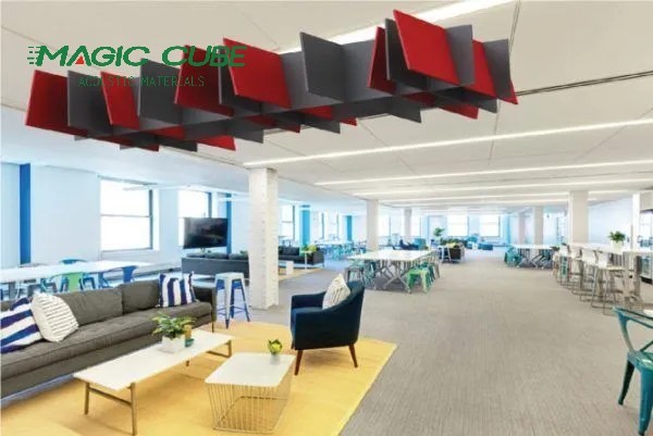 100% Polyester Fiber Acoustic Panel 1220x2440mm 9mm 3500gsm Sound Absorbing Wall Board for Library Interior Decoration
