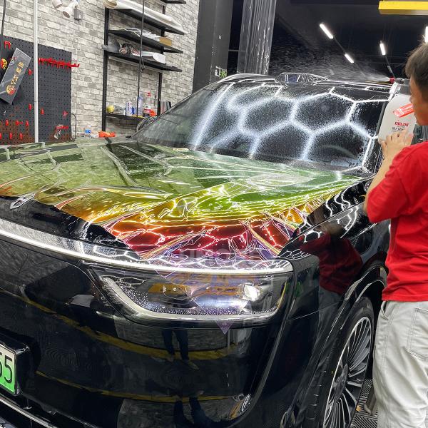 Premium Red Chameleon Car Windshield Protection Tint Film EPU Explosion Proof Self Healing Car Window Shield Protective Films