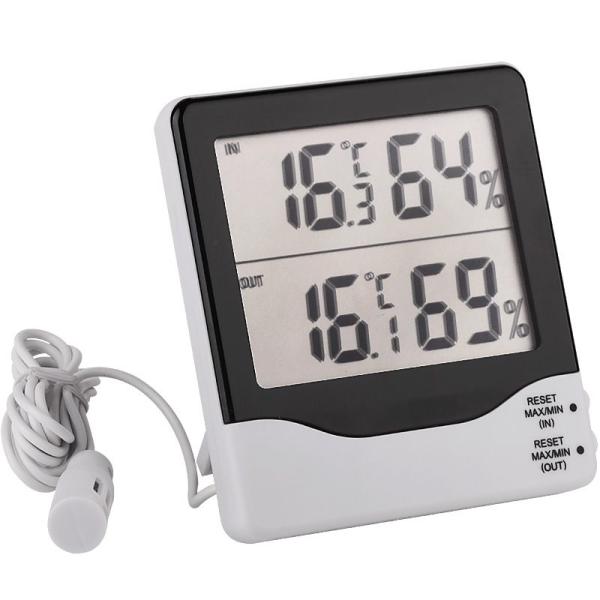 Digital Big LCD indoor outdoor thermometer hygrometer with MAX MIN CLEAR