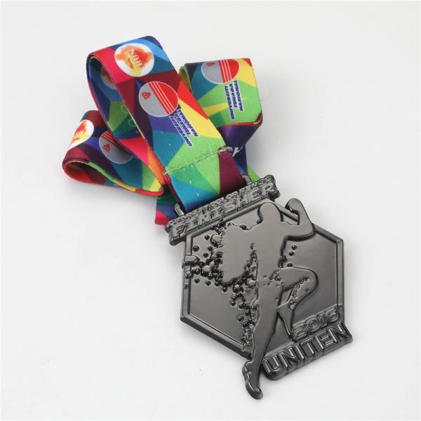 Race Metal Sports Medal Finisher 3D Commendation With Printed Ribbon
