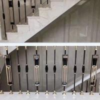 Oxidation Modern Stainless Steel Staircase Railing Golden SS Staircase Railing