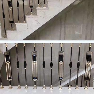Oxidation Modern Stainless Steel Staircase Railing Golden SS Staircase Railing