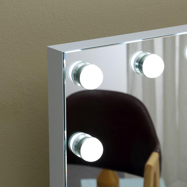 12 PCS Petites ampoules LED or Casse de support de table de luxe avec lumière LED et banque d'alimentation