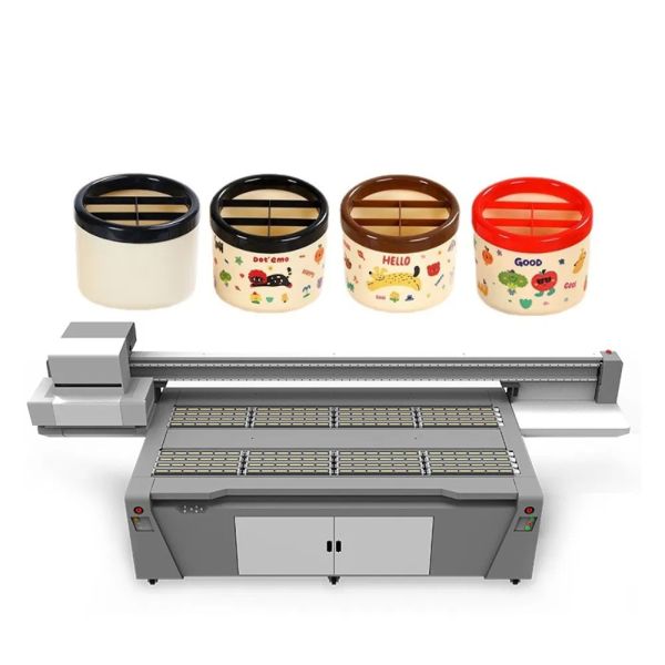 High Speed Cylindrical UV Printer Round Bottle Printing Machine / Thermos Mug Cup / Conical Cup Printer