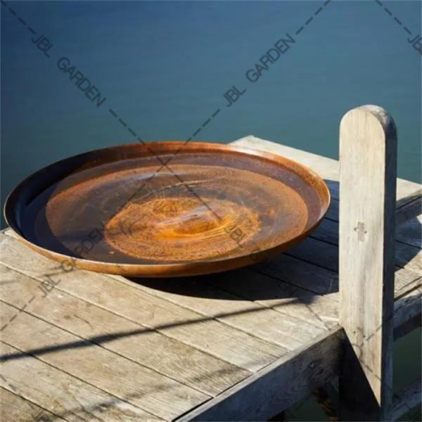 600mm Corten Steel Square Patio Fire Pit Outdoor Propane Fire Pit 6mm thick