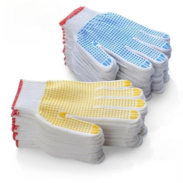 Рабочие перчатки безопасности толщиной 2 мм хлопчатобумажные полиэстерные строительные перчатки