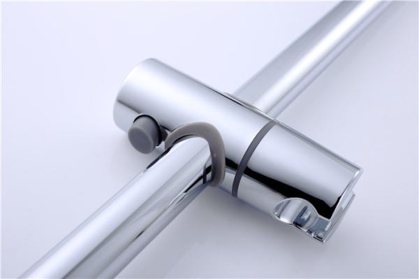 Square Plastic Hand Chrome Shower Faucet Set , Brass ABS Bathtub Faucet Set