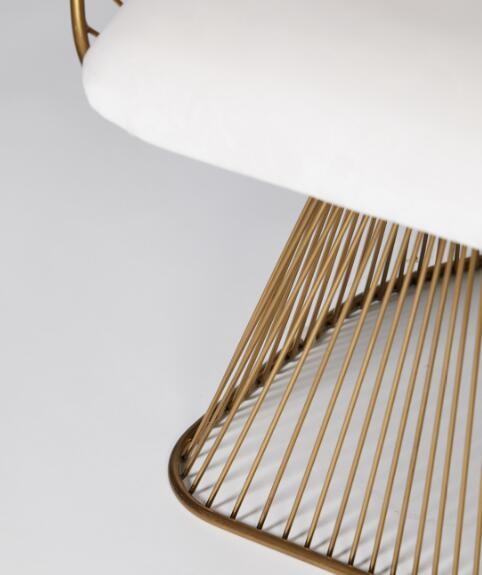 White Velvet Fabric Living Room Couches With Polished Brass Metal Bas
