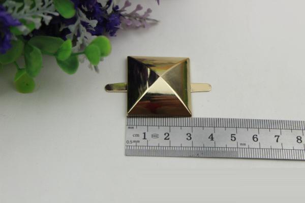 DIY bag hardware accessories light gold 30 mm metal square nail for handbag