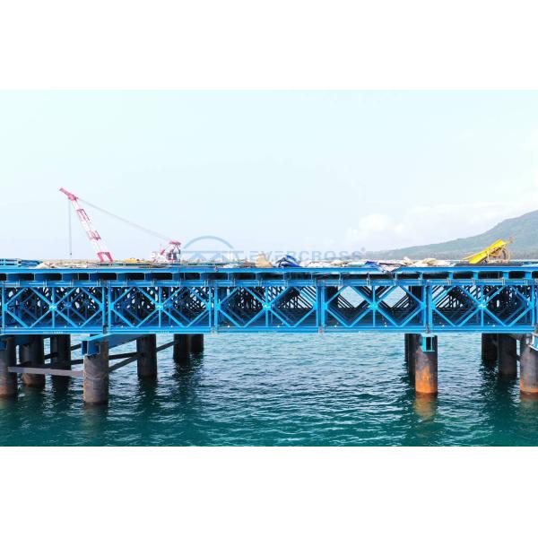 Gr350/Gr50/Gr65/GB355 Steel Trestle Bridge Prefabricated For Fast Construction