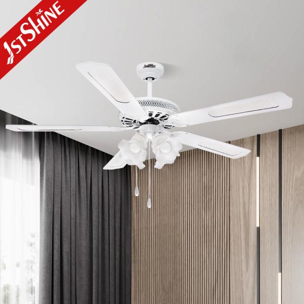 Add a Touch of Style to Your Space with this 52 Inch 5 Blade AC LED Ceiling Fan White