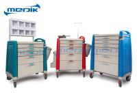 ABS Emergency Treatment Trolley Medical Crash Cart With Oxygen Cylinder Holder