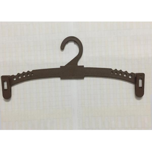 Transparency Plastic Clothes Hangers With Two Clips , Retail Clothes Hangers