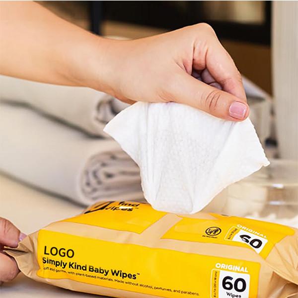100% Plant Based Wet Wipes Biodegradable Bamboo Wet Wipes Alcohol Free