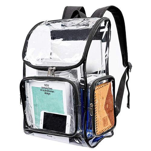 Transparent Clear Backpack See Through Security Clear Backpack Heavy Duty Backpack For Work