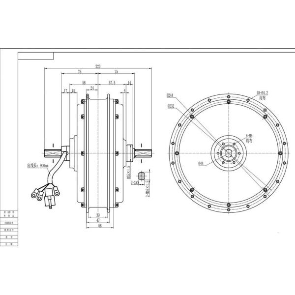 High Power Electric Bike Kit Front Wheel With 48v-72v 100amp Sine Wave / 96v 80amp Controller