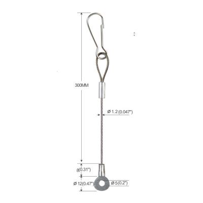 Safety Swaged Steel Eyelet And Hook Wire Rope Sling To Secure The Lights