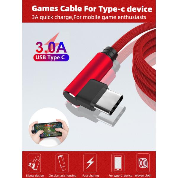 Elbow L Shape 90 Degree Type C Cable OEM USB Type C Data Cable