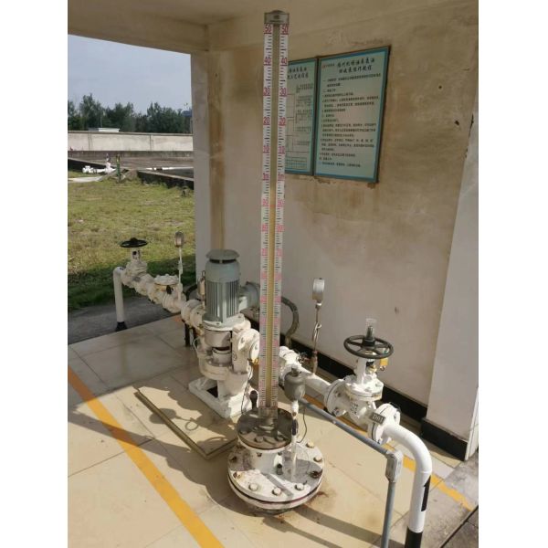 Top-mounted Magnetic Level Gauge With Remote Transmission
