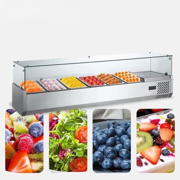 Glass Top Salad Bar Counter Display Used