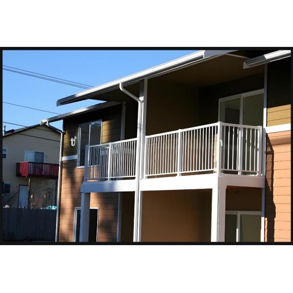 Zinc Steel Wood Grain Railing Rust Resistant for Balcony Stair Garden