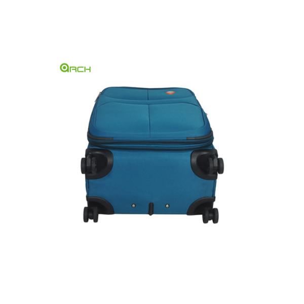 1680D Imitation Nylon Suitcase Soft Sided Luggage with One Front Pocket and Skate Wheels