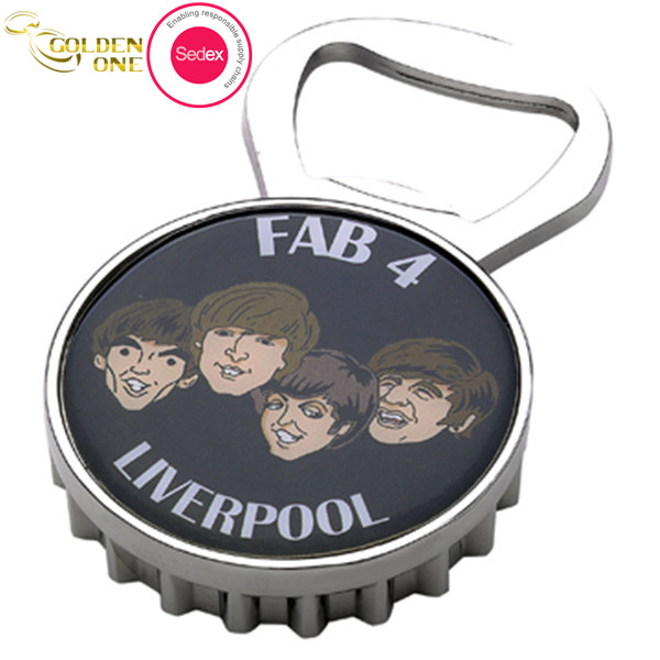 Unique Wine Gold Plated Bottle Opener Metal Souvenir Gift Custom Anniversary