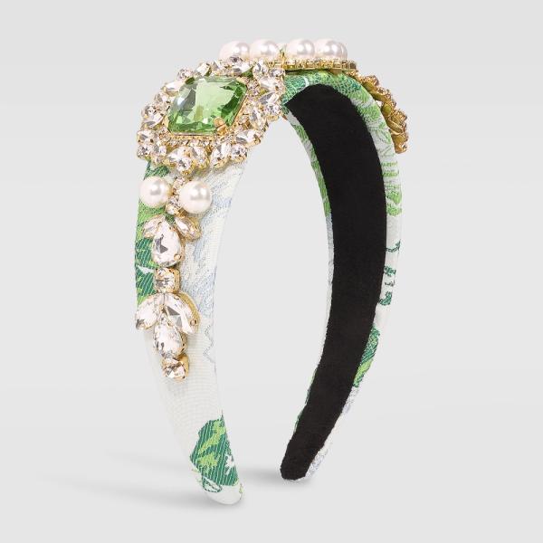 hyperbole fashion new fabric crystal diamond headbands pearl hoops hair Yiwu accessories