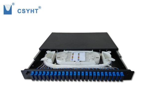 1U 19'' Rack Mount 24 Ports Drawer Type Sliding Type FTTH Fiber Optic Patch Panel