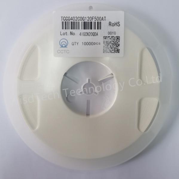 Capacitores cerâmicos TCC0402X7R102K500AT Capacitor cerâmico de chip de camadas múltiplas CCTC 0402 X7R 102 Capacitor SMD de 50 V MLCC