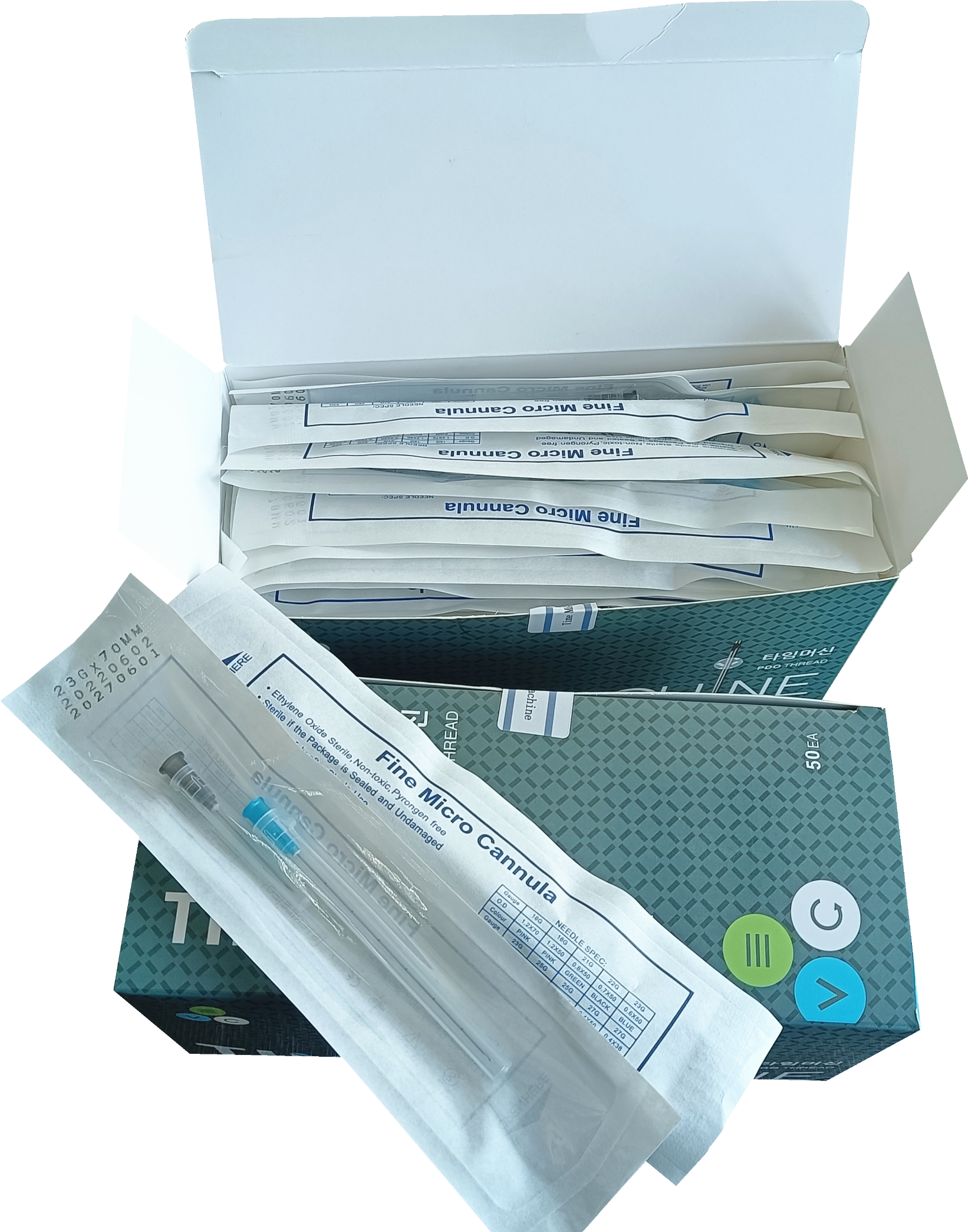 Устранимый микро- Cannula Monoject тупой для дермальных заполнителей 21g 50mm 70mm