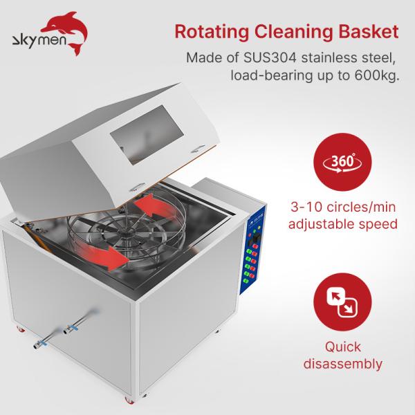 500mm Rotary Basket Spray Cleaning Machine 3000W 380V