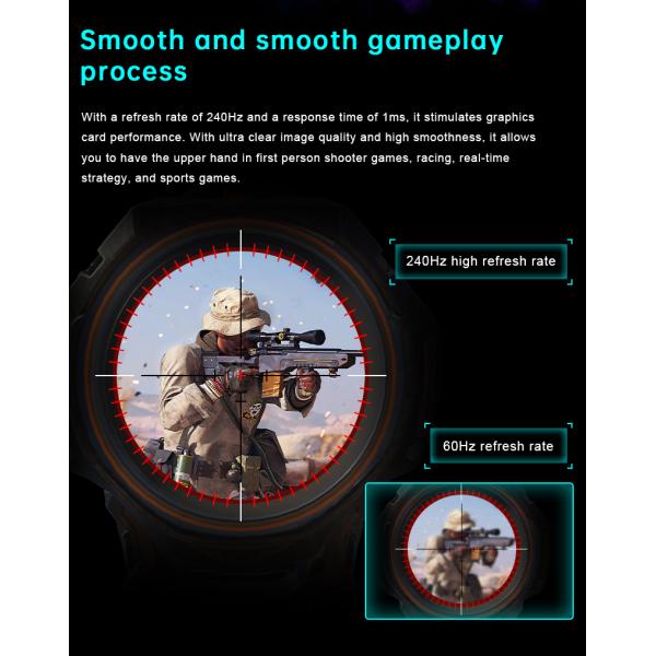 1K Resolution 25 Inch PC Monitor 165Hz 180Hz 200Hz 240Hz High Refresh Height Adjustable