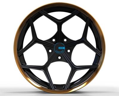 Polished Bronze Three Piece Forged Wheels Matt Black 3 Piece Rims