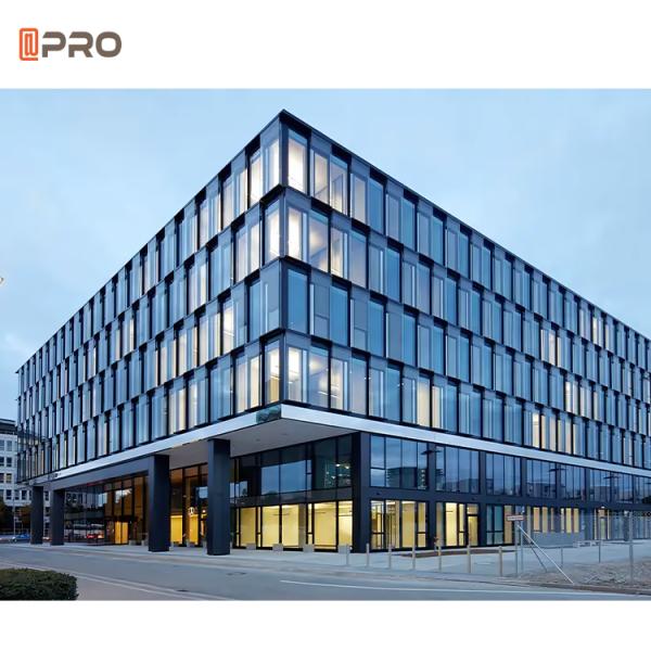 Glass Wall Facade Building 1-4mm blue Glass Curtain Wall System for building