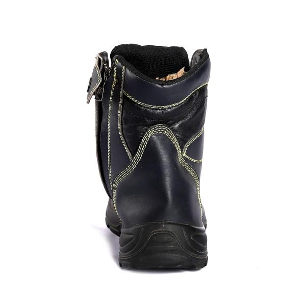 Chaussures de sécurité de marque antidérapant Nubuck cuir de vache acier orteil dentelle jusqu'à l'absorption des chocs seule couleur noire