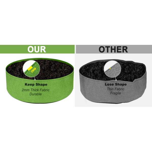 Garden Planter, Fabric Grow Beds Divided Grids, Planting Bags with Drainage Holes, PE Planter Pots for Tomatoes