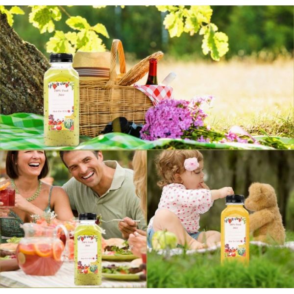 PETG Juice Plastic Beverage Bottles 12 Oz 60cm