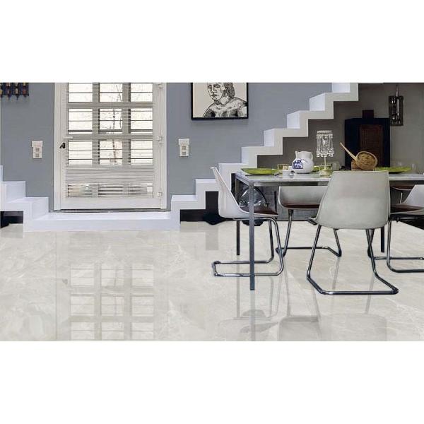 Simple Copper White Color Marble Look Porcelain Tile Heat Insulation