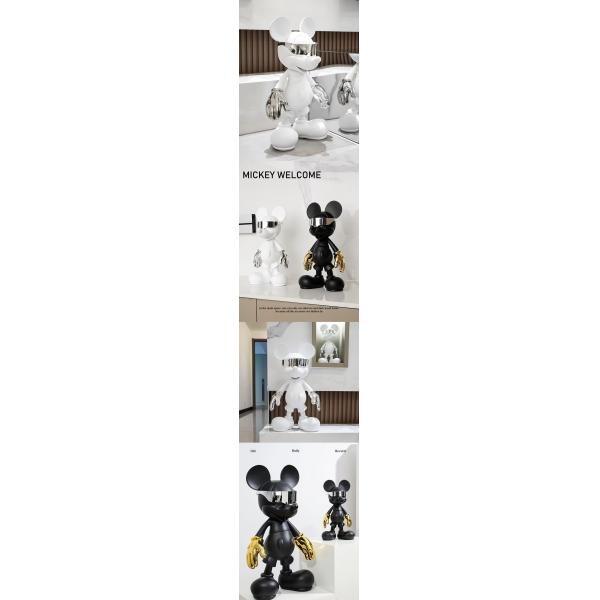 Living Room and Bar Decor Ceramic Figures with Modern Cyberpunk Mickey Mouse Design