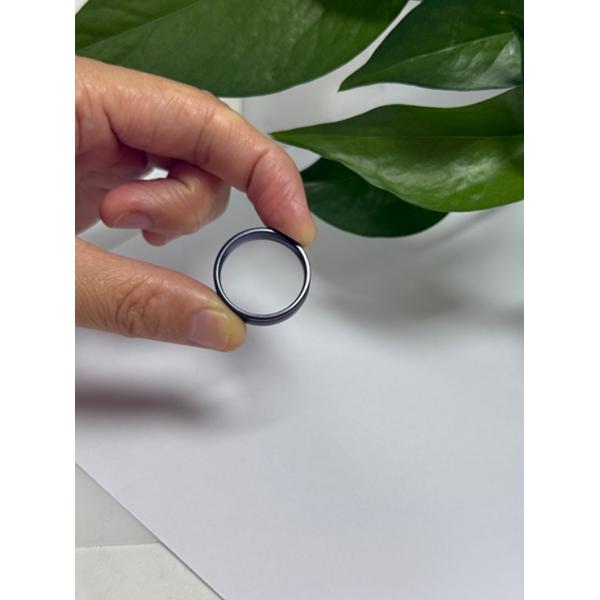 Customized Black Titanium Mens Band Zircon wedding band without fading Men's Wedding bands