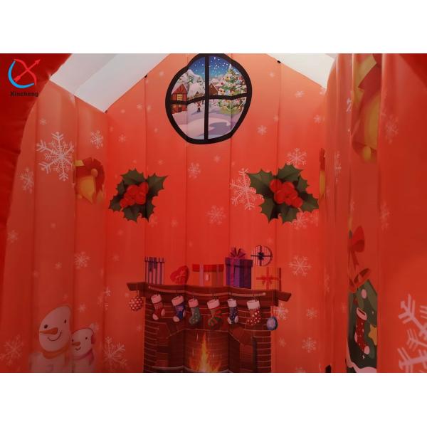 Manufacturer Inflatable Christmas House Outdoor Holiday Decoration With LED Light