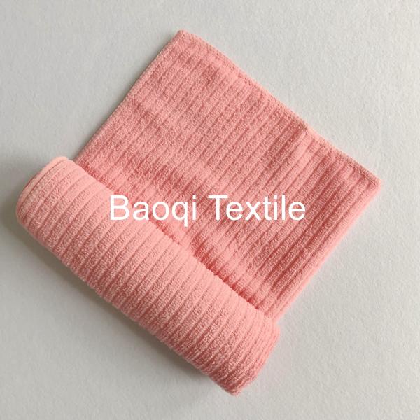 Pink solid single stripe dish rags microfiber tea towels wipes, micro dish cloths  kitchen cleaning rags size 30*30cm