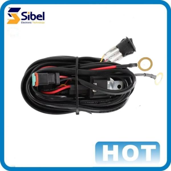 Direct Using 1 leads 2 leads wire harness,New Wholesale Relay DT Plug and Play Wiring Harness for led light bar