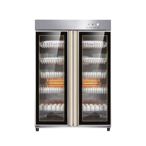 Commerical Double Door Dish Disinfection Cabinet Vertical Large Capacity Hotel Kitchen Tableware Disinfection Cabinet