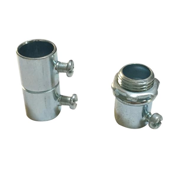 3 Compression EMT Coupling Electro Galvanized With Stainless Ring