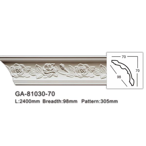Eco-Friendly Moisture Proof Easy To Install PU Fluted Exterior Moulding for House Redecoration