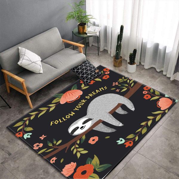 Landscape Cartoon Bedroom Floor Carpets Rug Under Dining Table Machine Washable